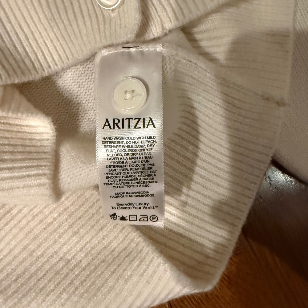 Aritzia Wilfred Essential Wool Cashmere London Cardigan Sz XS - Picture 5 of 5